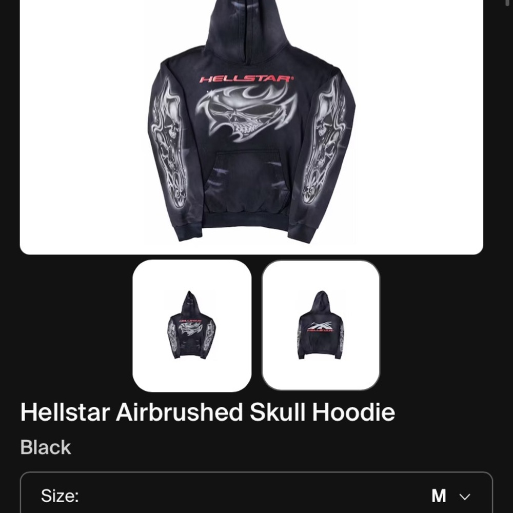 Hellstar Airbrushed Skull Hoodie